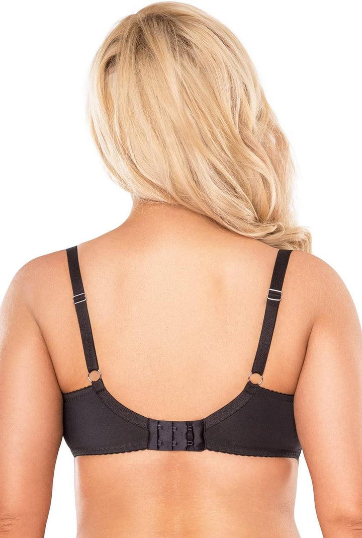 VIVISENCE Dame Softf-BH Träger Netz Getupft Subtil Schalen Schelife 1050 70E Schwarz, 70E Schwarz