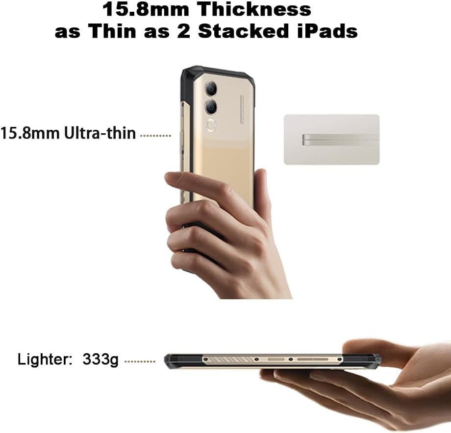DOOGEE Blade 20 Turbo Android 15 Outdoor Handy Ohne Vertrag 5G,10300mAh 33W,15.8 mm ultradünn Outdoo