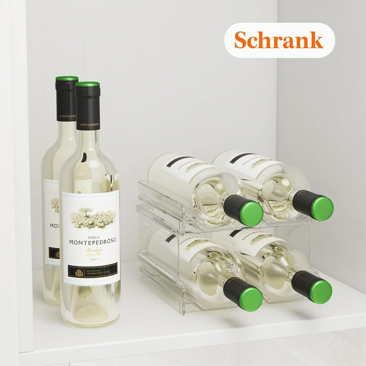 Lifewit Stapelbares Weinregal aus Kunststoff für Kühlschrank, Schrank, Arbeitsplatte, Weinflaschenha