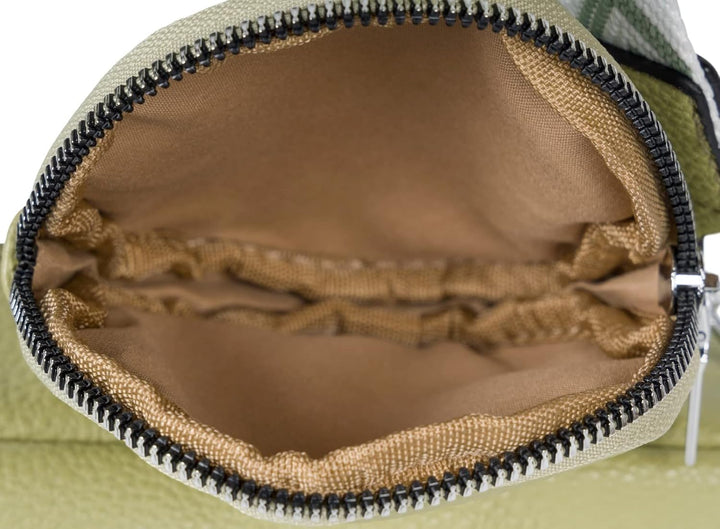 styleBREAKER Damen Halbmond Crossbody Schultertaschen Set 2-Teilig, Schultergurt mit Zick-Zack Raute
