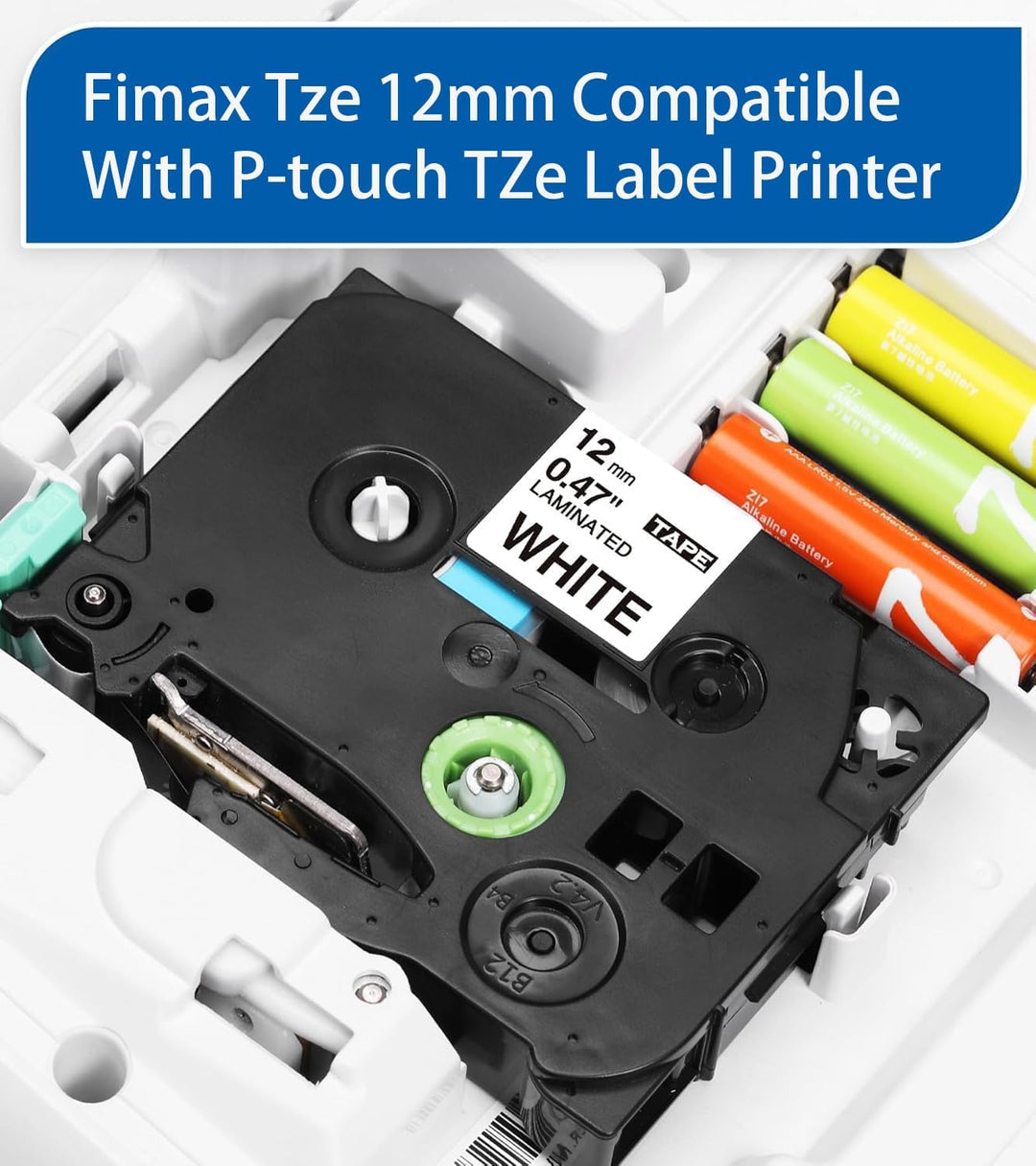 Fimax Tze-231 Beschriftungsgerät Ersatz für Schriftband Brother P-touch Bänder 12mm 0.47 Laminated T