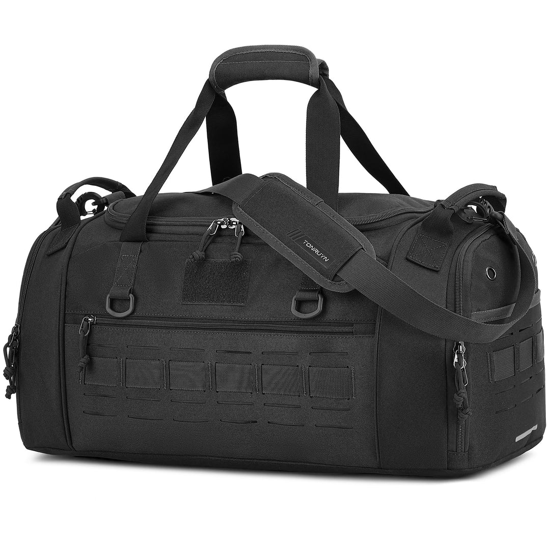 Taktische Sporttasche Herren 45L Reisetasche Mittelgross mit Schuhfach und Laptopfach Leicht Trainin