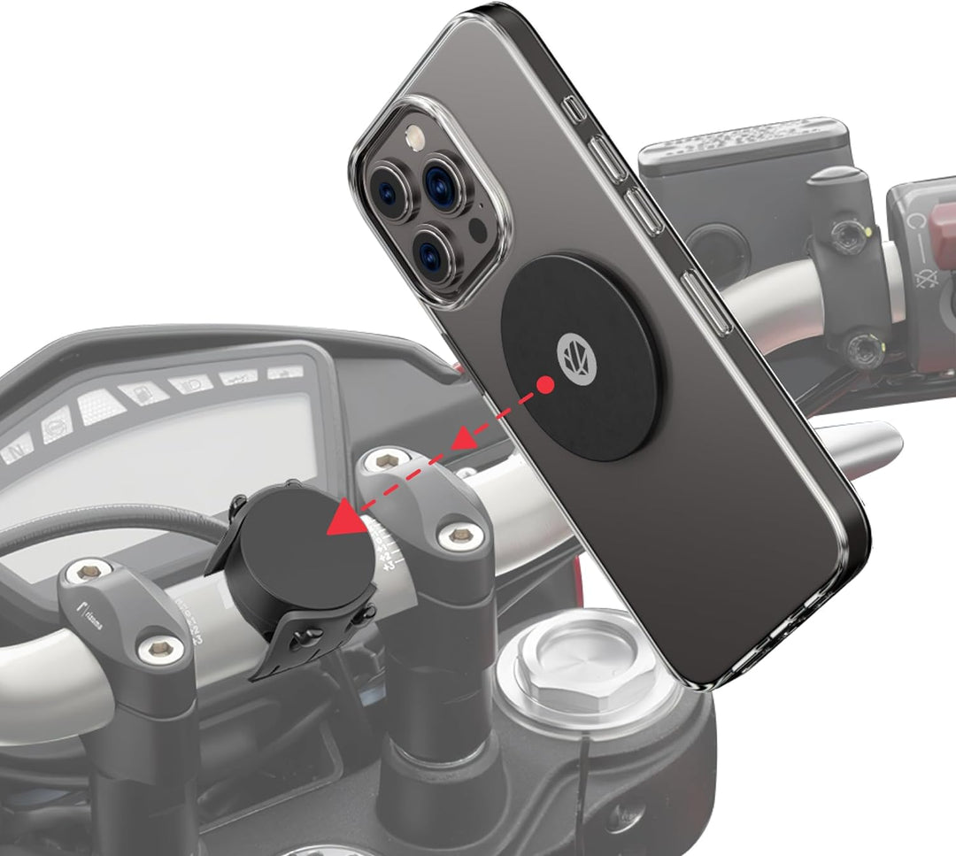 Shapeheart französische Innovation, magnetische Motorrad-Telefonhalterung mit extradünner, Metallpla