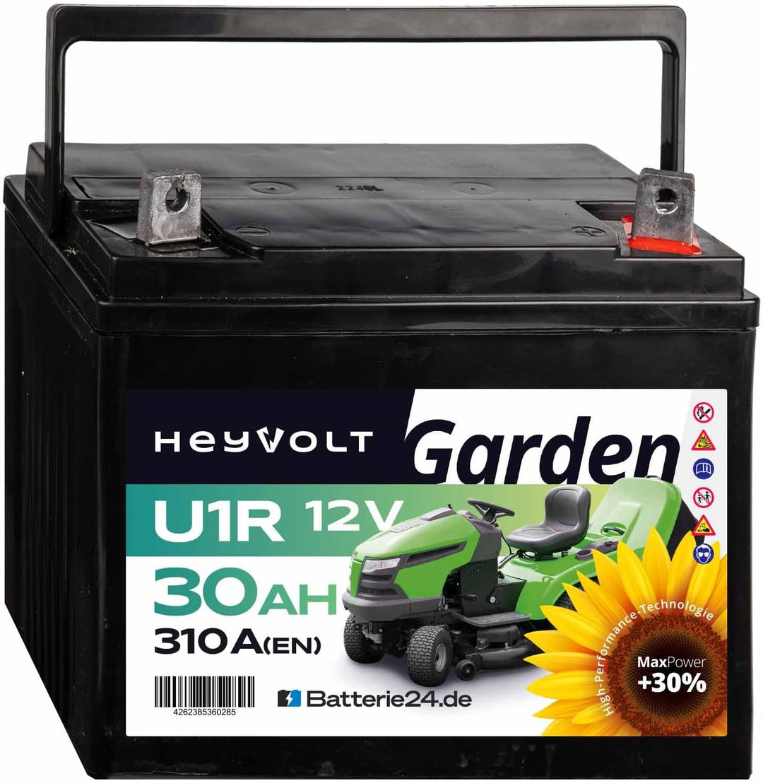 HeyVolt Garden U1R SLA Rasentraktorbatterie 30Ah 310A