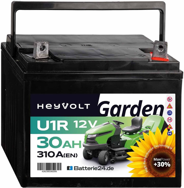 HeyVolt Garden U1R SLA Rasentraktorbatterie 30Ah 310A