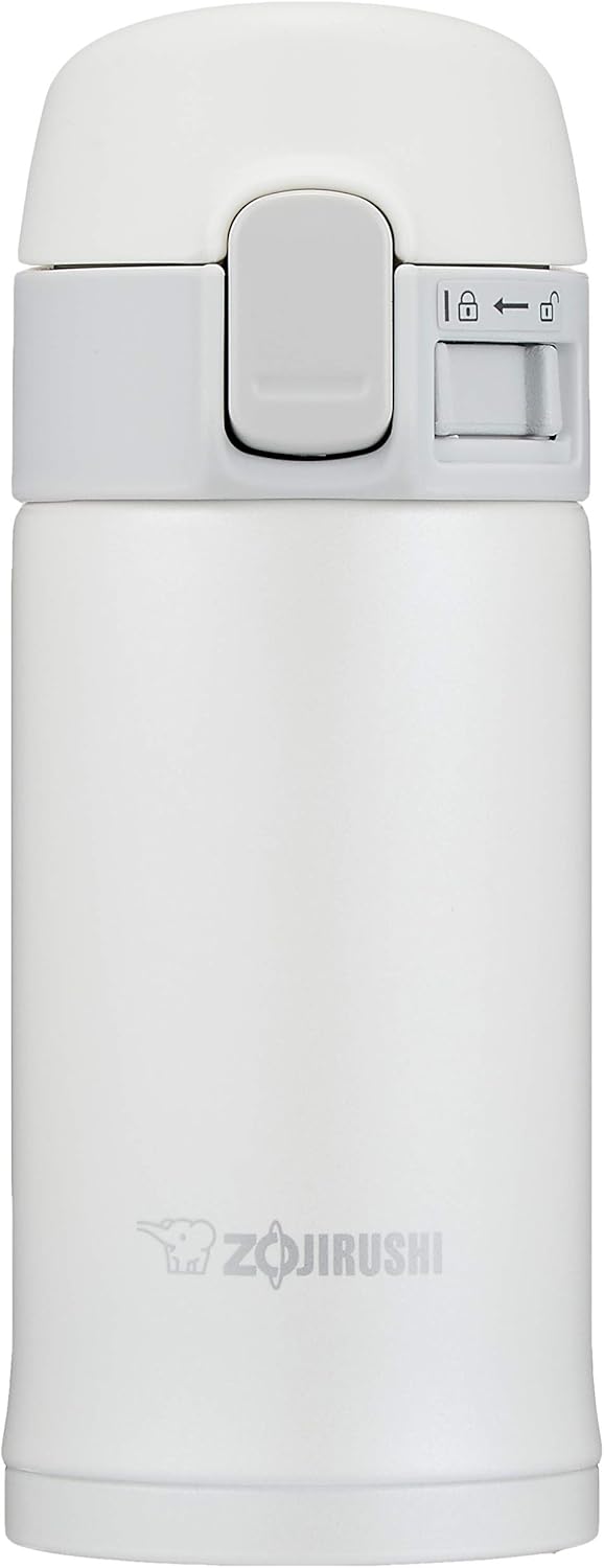 Zojirushi Thermobecher aus Edelstahl, vakuumisoliert, 200 ml, Weiss 1 Count (Pack of 1) Weiss, 1 Cou