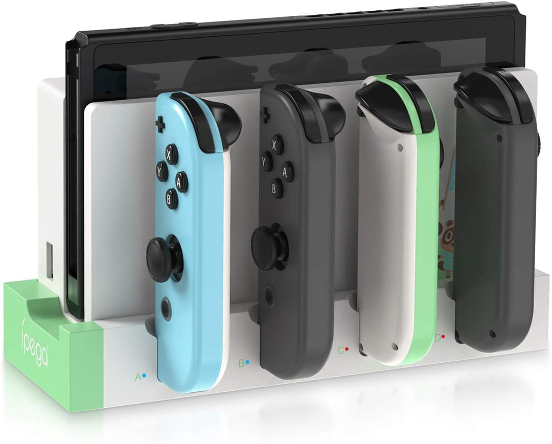 Ladestation kompatibel mit Nintendo Switch & Switch OLED Modell Joycons, Switch Controller Ladegerät