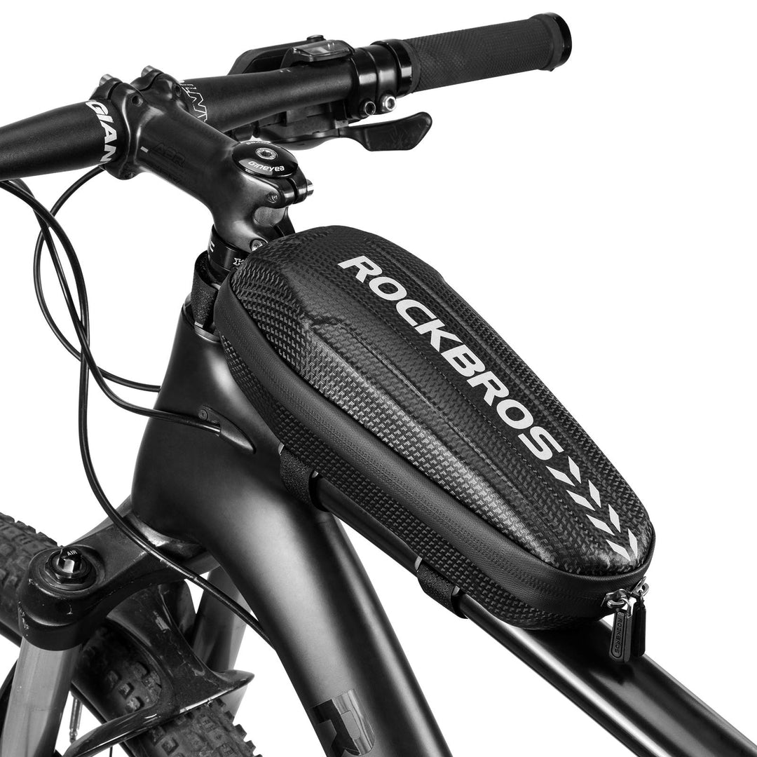 ROCKBROS Fahrrad Rahmentasche Wasserdicht Oberrohrtasche für MTB Rennrad Faltrad Schwarz L 1,5L / M