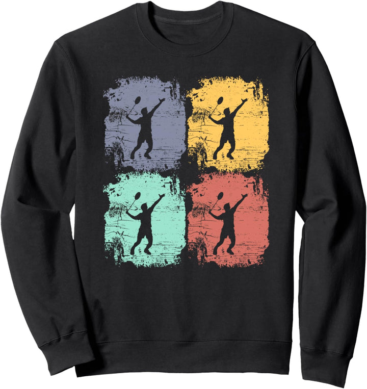 Badminton Vintage Design Badminton Spieler Badminton Sweatshirt