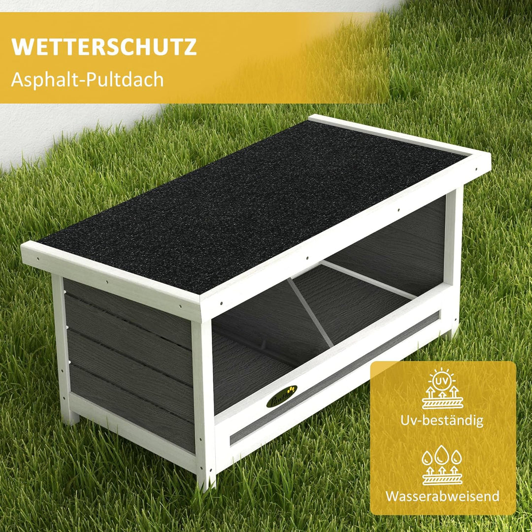 PawHut Legenest für Hühner, Abrollnest aus Holz mit Asphaltdach, erhöhtem Boden, Hühnernest für bis