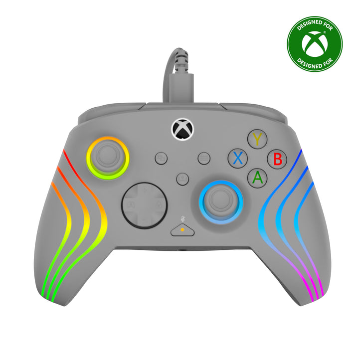 Turtle Beach Afterglow Wave Controller Grau Wired RGB Gaming Controller – Lizenziert für Xbox Series