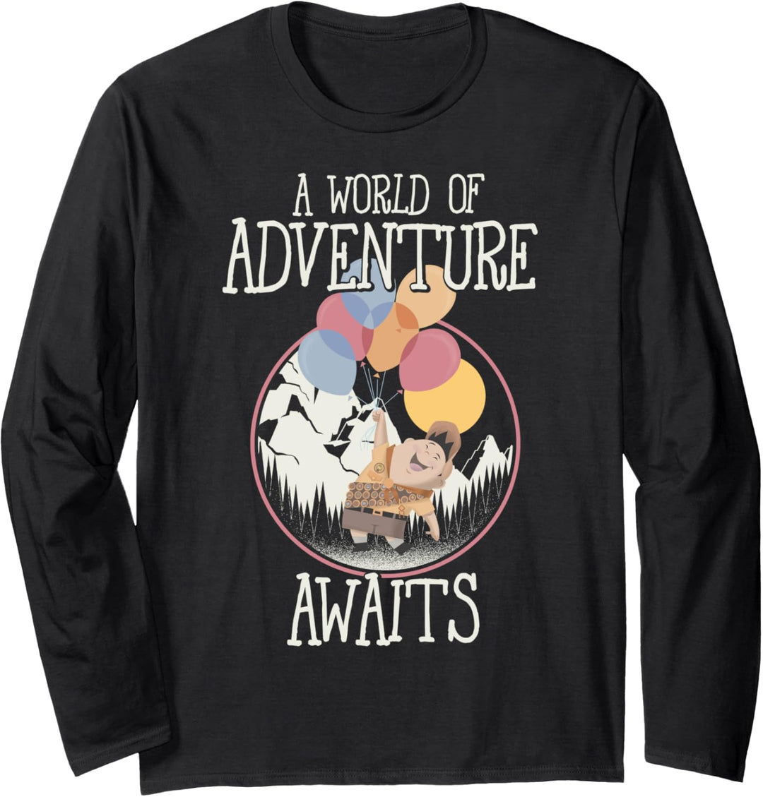 Disney Pixar Up Russell A World Of Adventure Awaits Portrait Langarmshirt