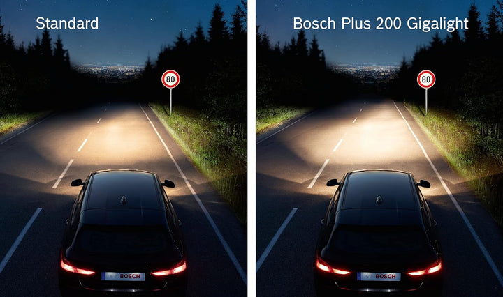 Bosch H7 Plus 200 Gigalight Lampen - 12 V 55 W PX26d - 2 Stücke 2er-Pack Plus 200 Gigalight, 2er-Pac
