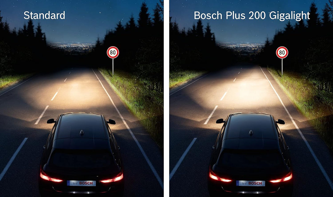 Bosch H7 Plus 200 Gigalight Lampe - 12 V 55 W PX26d - 1 Stück (Packung mit 2) 1er-Pack (Packung mit
