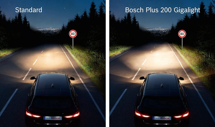Bosch H7 Plus 200 Gigalight Lampe - 12 V 55 W PX26d - 1 Stück (Packung mit 2) 1er-Pack (Packung mit