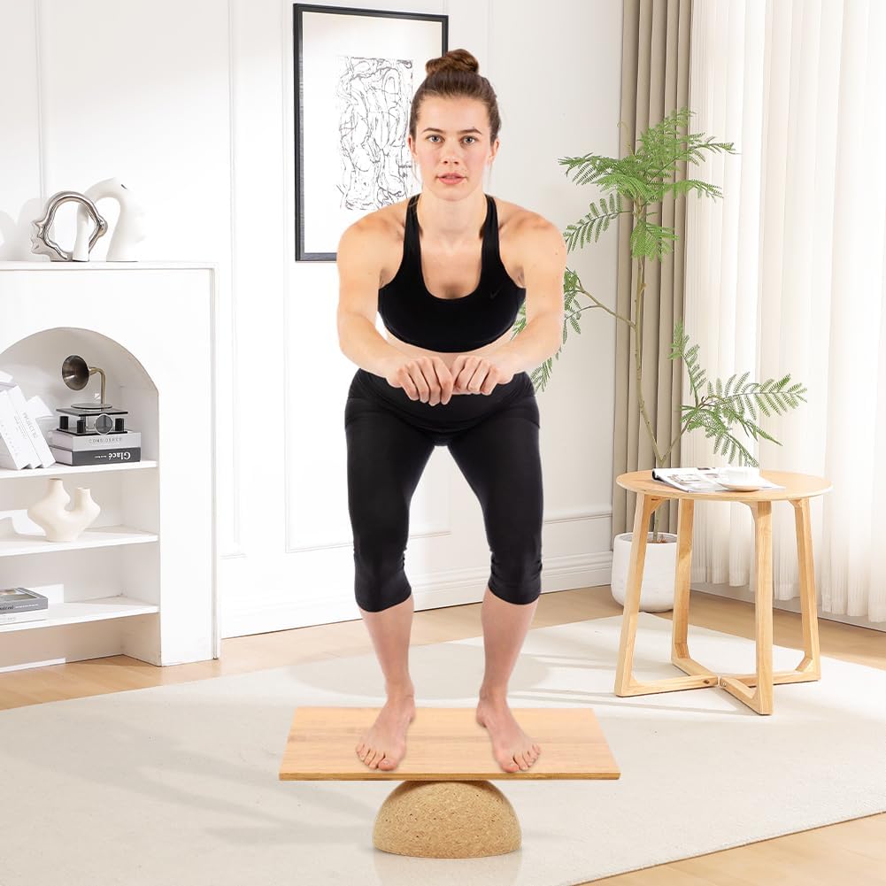 Balance Board Halbkugel, 15cm Kork Balance-Trainingshalbkugel, Nachhaltiger Balance-Trainer, Antirut