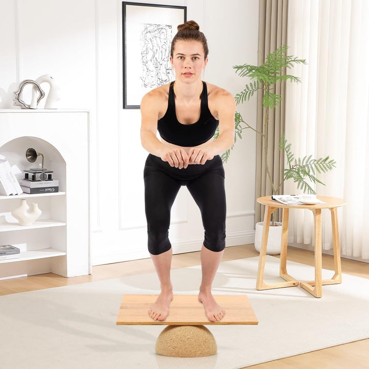 Balance Board Halbkugel, 15cm Kork Balance-Trainingshalbkugel, Nachhaltiger Balance-Trainer, Antirut