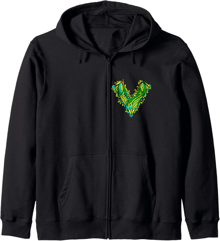V wie Vegan Vegetarier Veganer Pflanze Tierschutz Kapuzenjacke