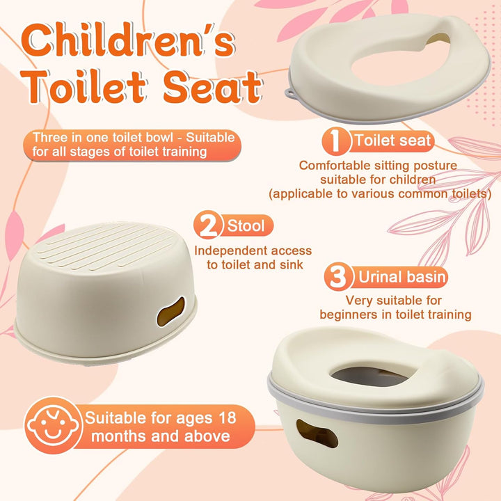 Töpfchen für Kinder Toilettensitz Kindertoilette für Badezimmer Toilette Kindertritt Kloaufsatz Toil