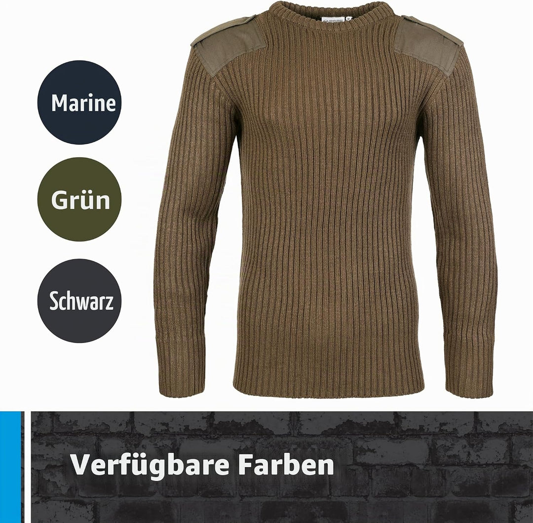 Fort Herren 120 Crewneck Combat Pullover, Olivgrün, XL UK XL Olivgrün, XL Olivgrün
