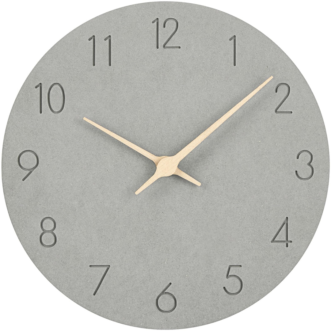 Warminn MDF Holz Wanduhr Ohne TickgeräUsche Lautlos Modern 30cm Quarz Gross Batterie Betriebene Wand