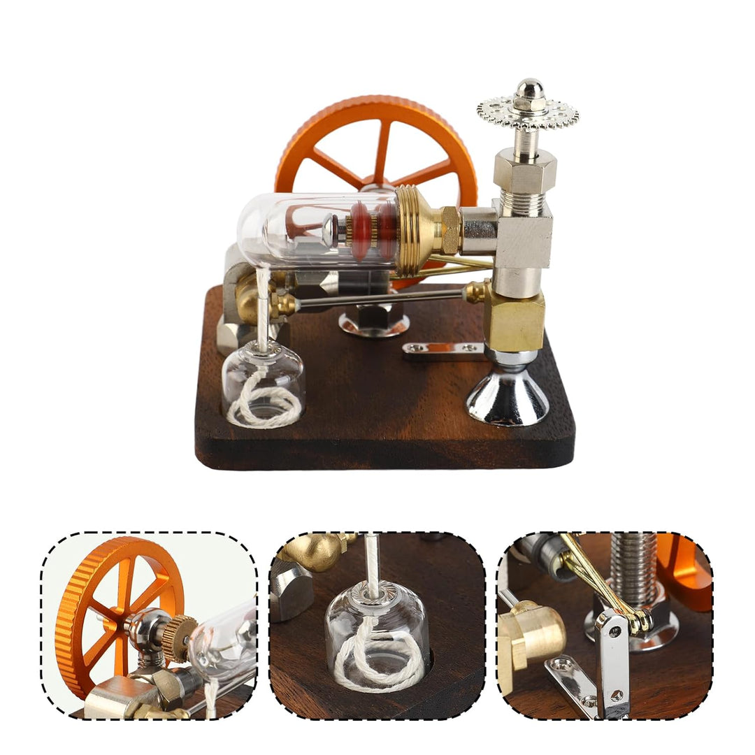 Stirling-Generator, Stirling-Motor mit einstellbarer Geschwindigkeit, einfach zu bedienen für mechan