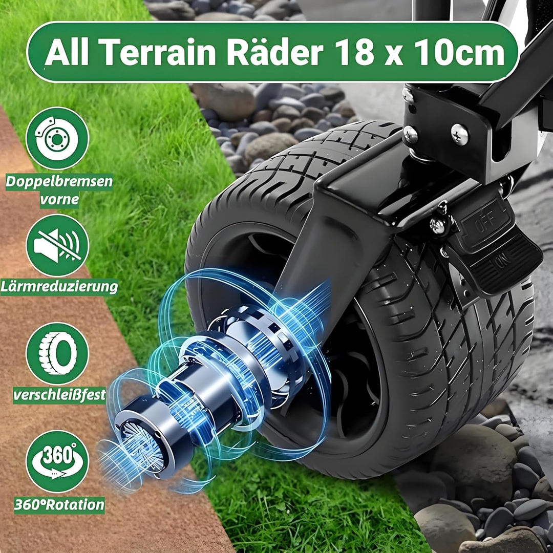 BEAU JARDIN Klappbarer Bollerwagen – 200L 230KG Tragfähigkeit, All-Terrain-Räder 16cm | Faltbarer Tr