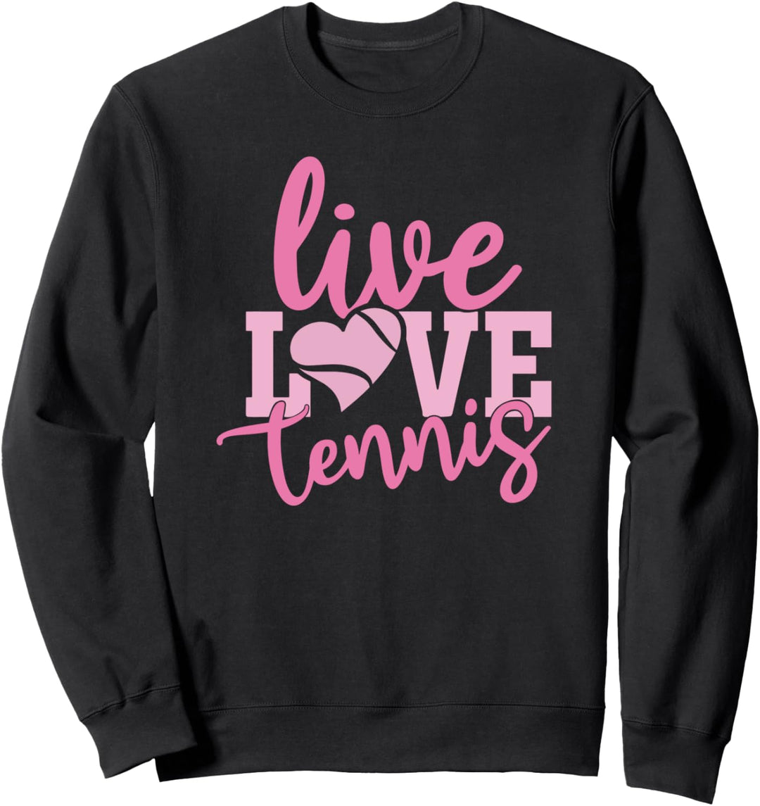 Live Love Tennis Tennisbekleidung Damen Tennisshirt Tennis Sweatshirt