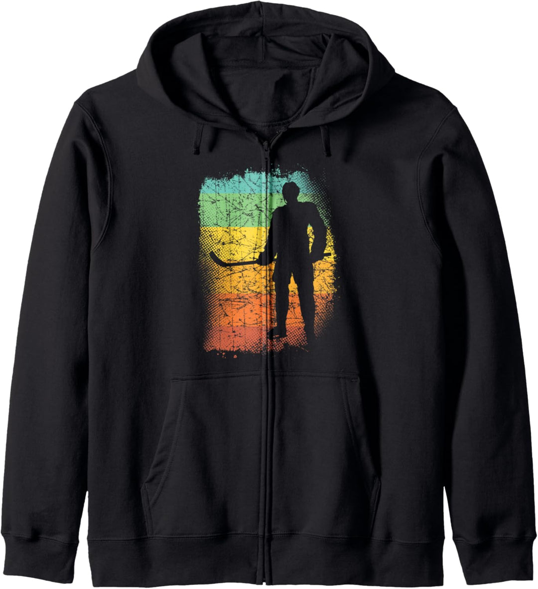 Lustiger Hockeyspieler Geschenk Vintage Hockey Kapuzenjacke