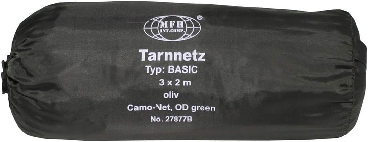 Tarnnetz, 3 x 2 m, "Basic", oliv, mit PVC-Tragebeutel