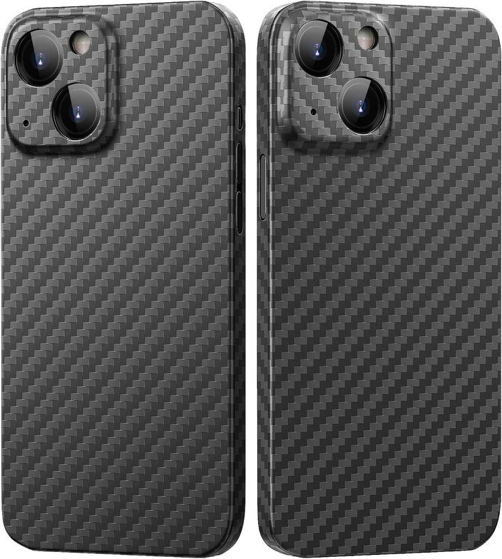memumi Carbon Hülle für iPhone 13, 100% Aramidfaser Hülle, 0.5 mm Super dünne, Hülle aus echter Aram
