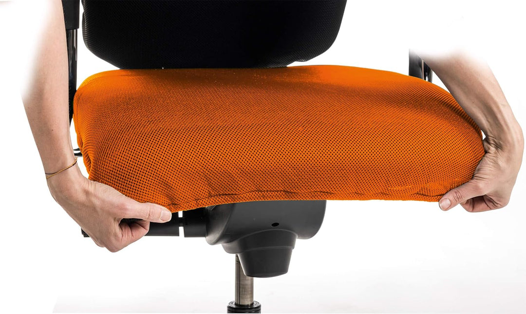 CLEANCHAIR Bürostuhlbezug für die SITZFLÄCHE (Grösse Standard) - Sitzflächengrösse ca. 40-52 cm Brei