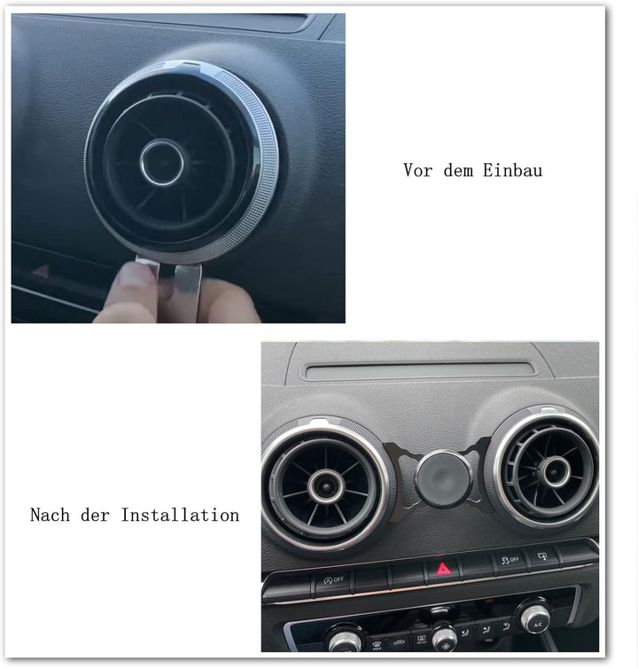 Auto Handyhalterung kompatibel Audi A3 8V und Audi S3 8V geeignet für Smartphone und GPS mit Magnet