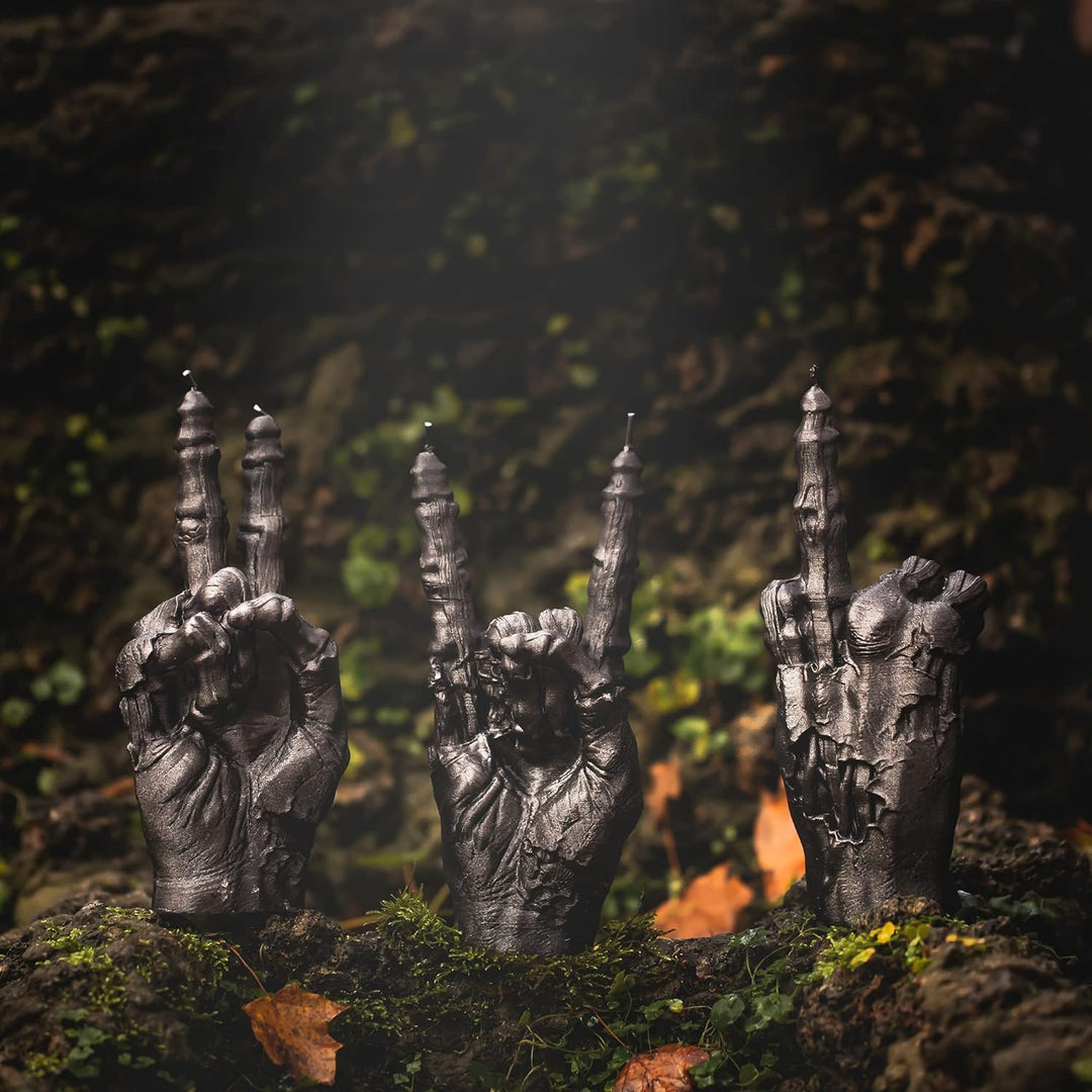 Candellana Zombie Deko Kerze - Zombie Hand Deko - Halloween Deko Hand - Gothic Deko - Grunge Deko Ke