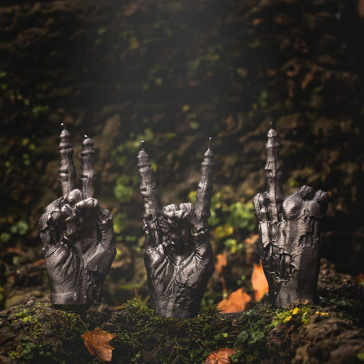 Candellana Zombie Deko Kerze - Zombie Hand Deko - Halloween Deko Hand - Gothic Deko - Grunge Deko Ke