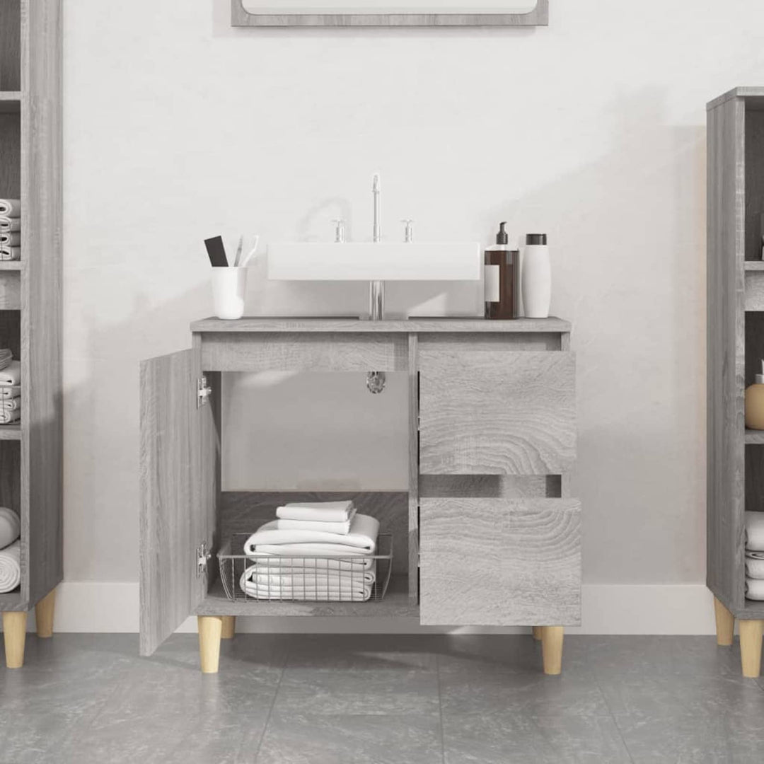 Tidyard Waschbeckenunterschrank, Unterschrank, Waschtischunterschrank, Badezimmerschrank mit 2 Schub