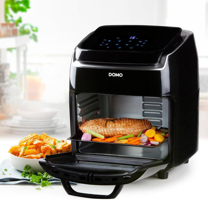 DOMO DO534FR Heissluftfritteuse - 3 in 1 Airfryer Friteuse - Ofen, Drehfunktion und Dörrautomat - 8