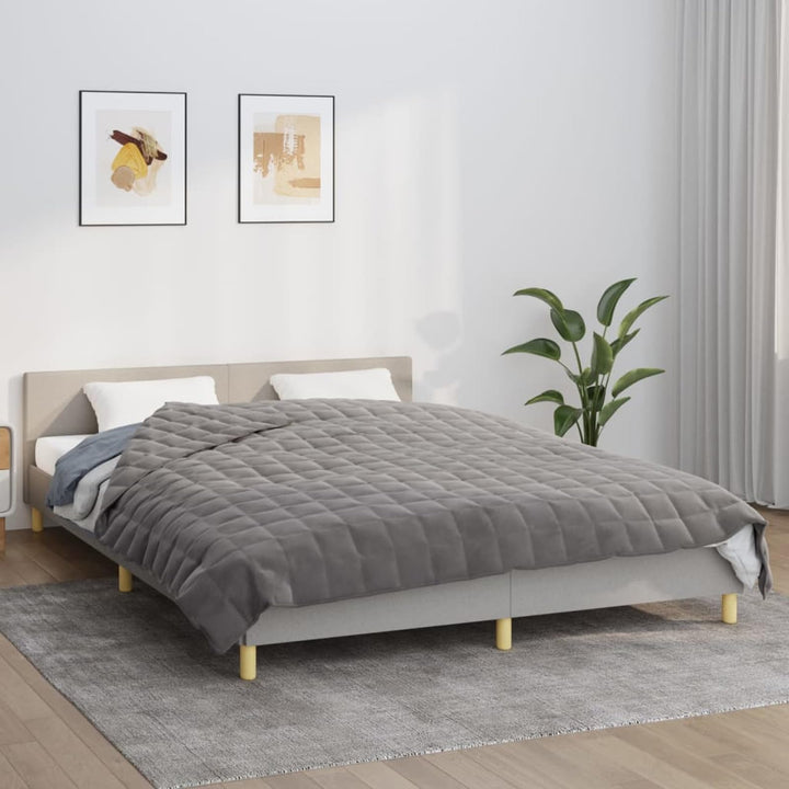 Homgoday Gewichtete Decke, Grau, 200 x 225 cm, 13 kg, Stoff, Möbel warme und bequeme Decke, hochwert