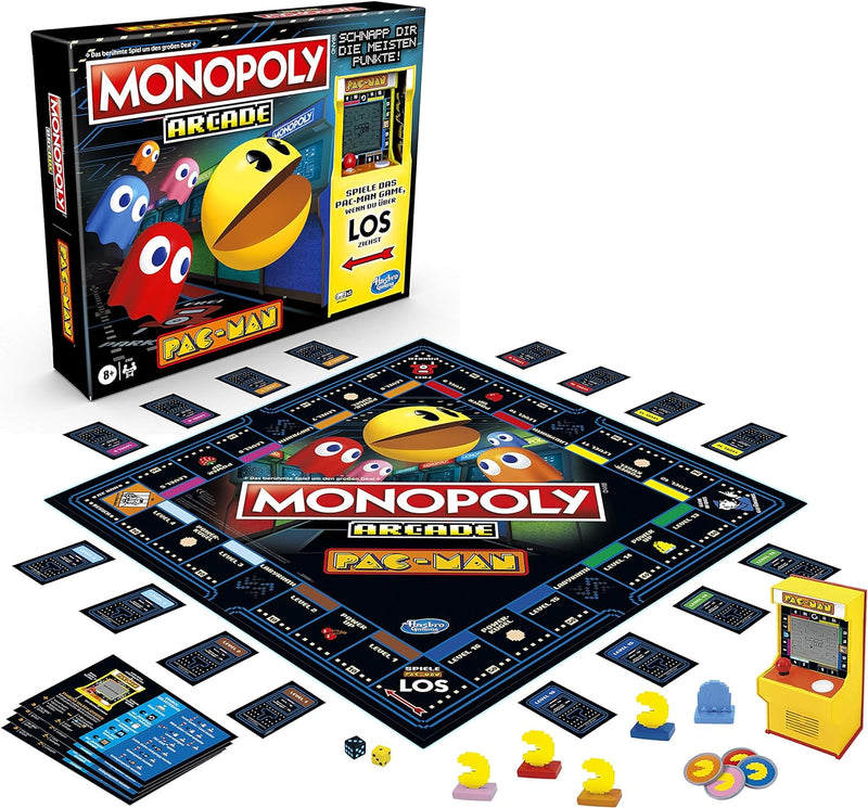 Monopoly Hasbro Arcade Pac Brettspiel für Kinder ab 8 Jahren, inklusive Bank- und Arcade-Automat Mon