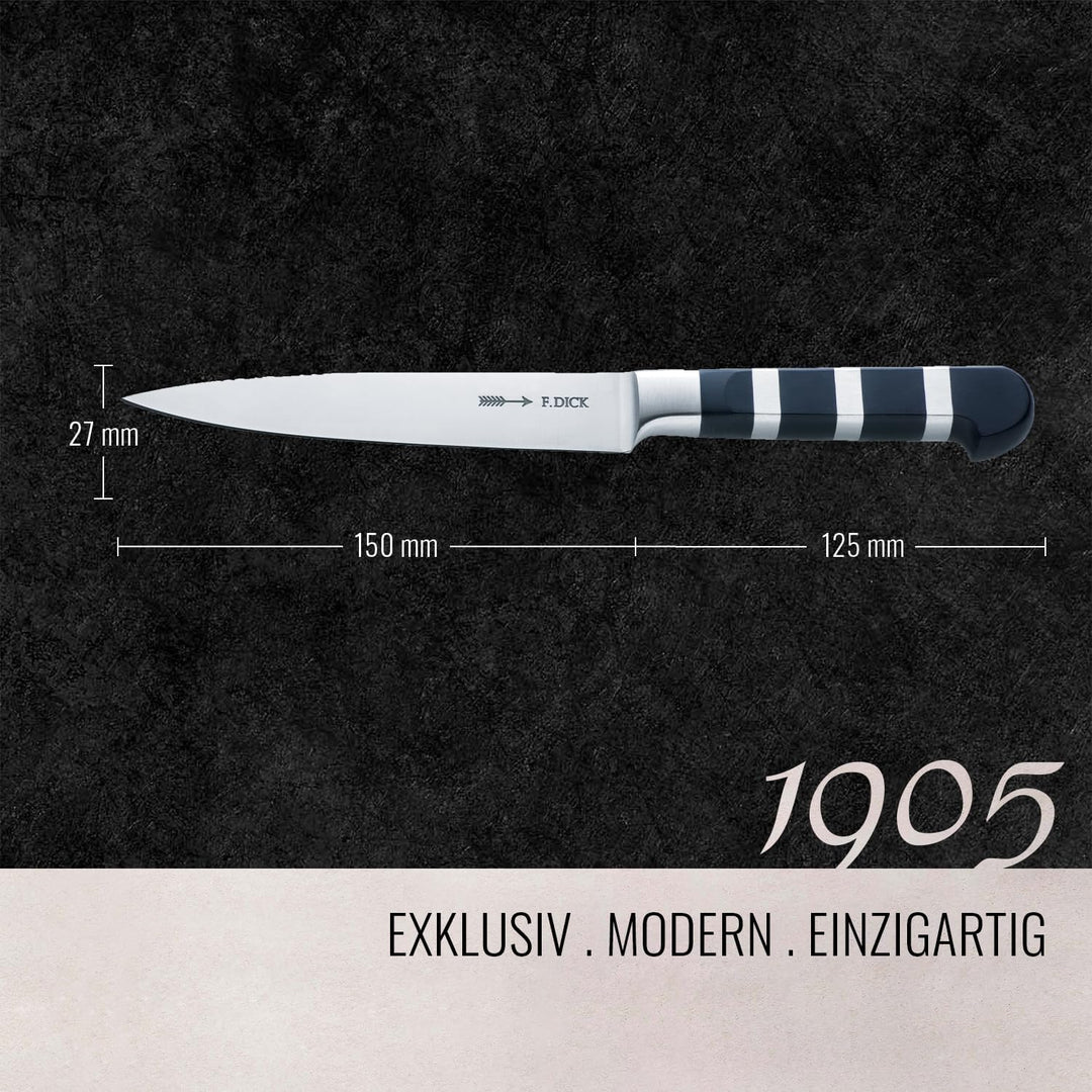 Dick 22083 Tranchiermesser, Stahl, Schwarz, 28.5 x 2.9 x 1.8 cm ,