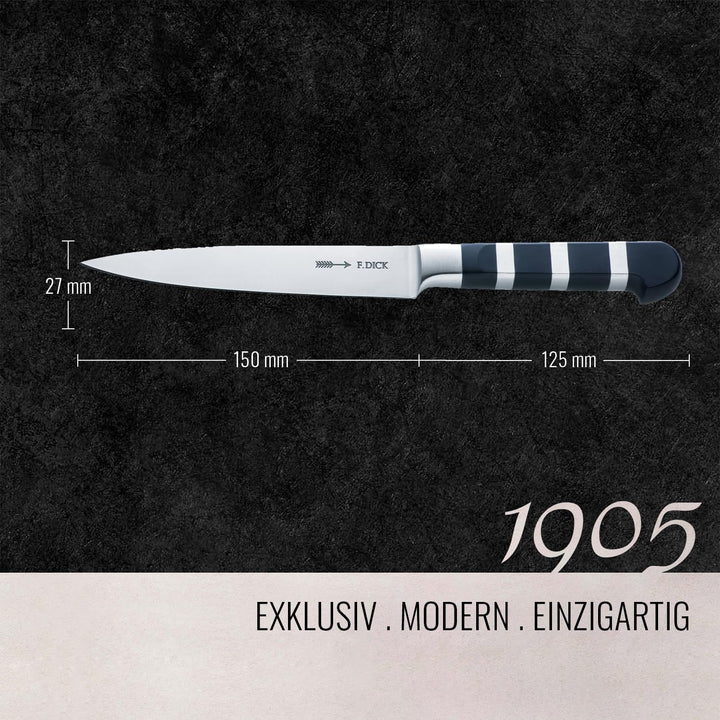 Dick 22083 Tranchiermesser, Stahl, Schwarz, 28.5 x 2.9 x 1.8 cm ,