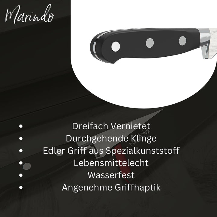 Marindo Profi Filetiermesser inkl. Scheide | Gesamtlänge: 30,5cm | Klingenlänge: 18,5cm | für Fisch
