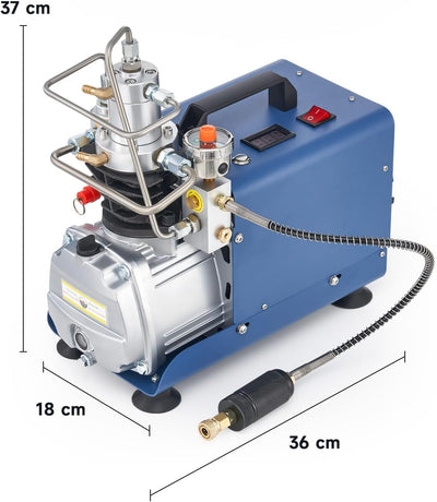 CREWORKS PCP Kompressor 300bar Automatisch Luftkompressor-Pumpe 4500PSI Hochdruckluftpumpe 1800W Kom