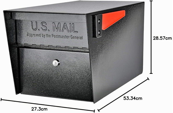Mail Boss 7506 Mail Manager Bordsteinkante Verriegelung Sicherheit Briefkasten, Schwarz, Gross Schwa