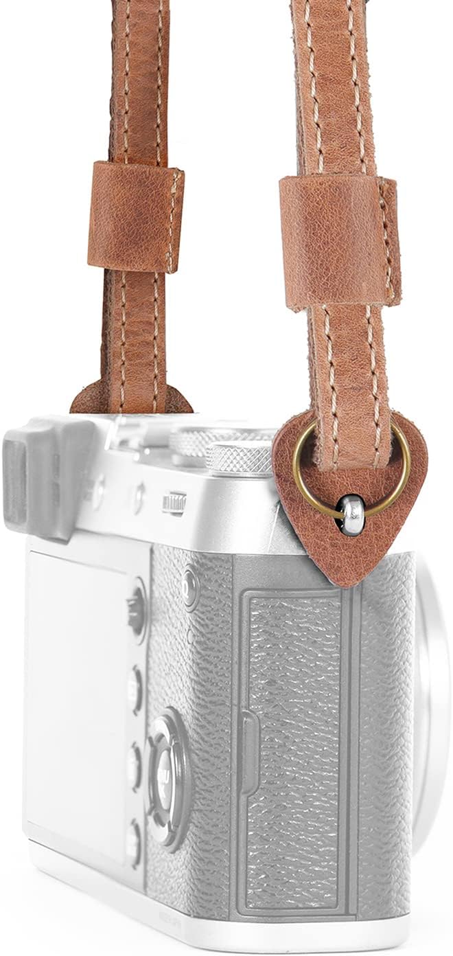 MegaGear Sierra Series - Correa para cámara - De Cuero Genuino, para Hombro o Cuello Visón, Visón