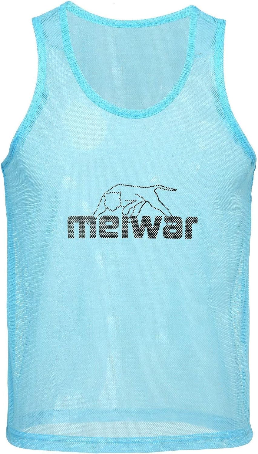 meiwar Leibchen - 10er Set Trainingsleibchen I Markierungshemd für Sport, Fussball, Handball in oran
