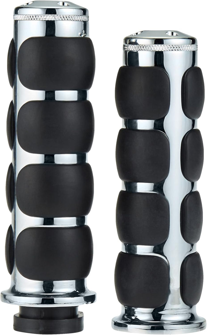 Kuryakyn 1 Paar Premium ISO Lenkergriffe für Gashebel und Kupplung Honda & Triumph Motorrad Chrom 62