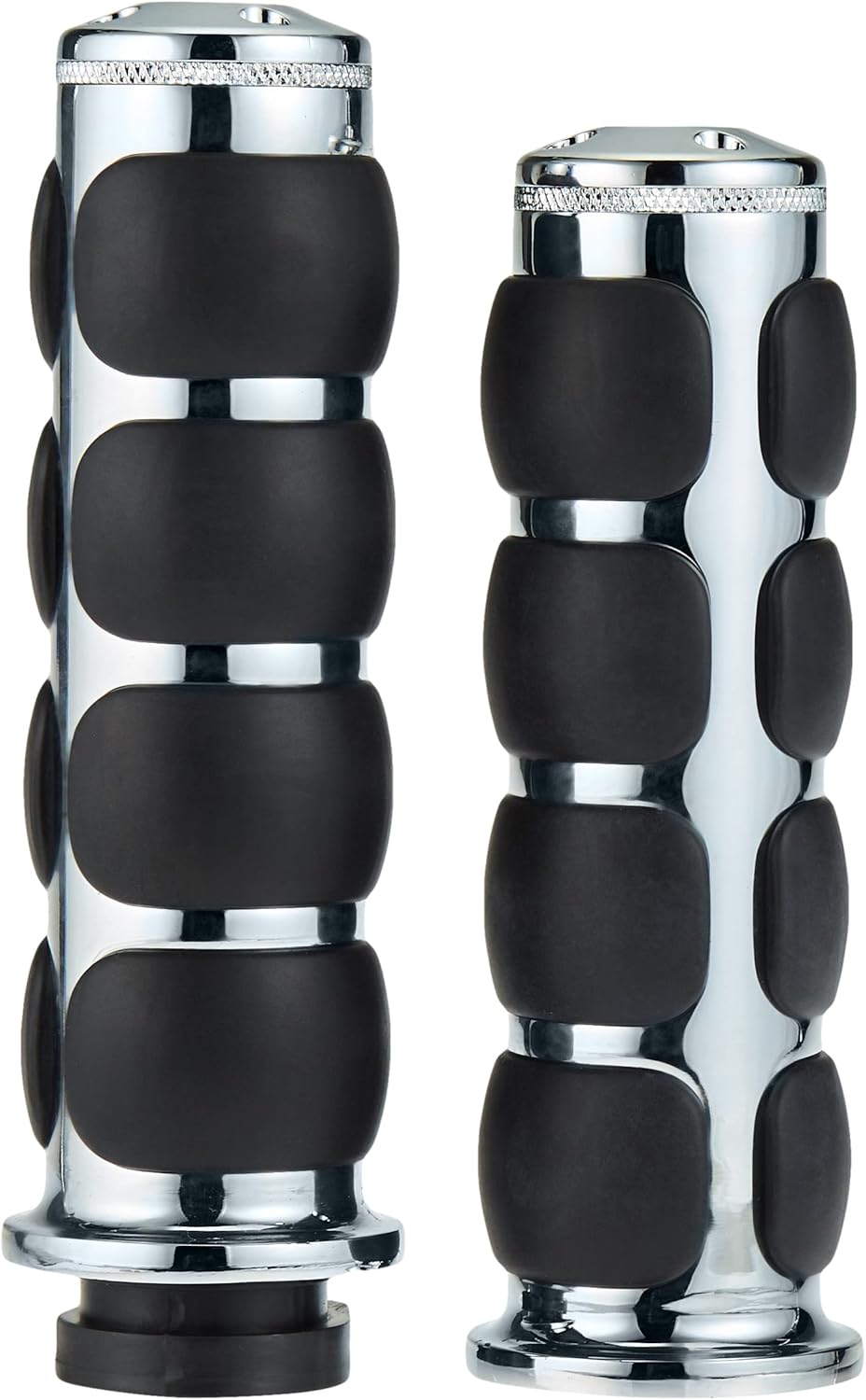 Kuryakyn 1 Paar Premium ISO Lenkergriffe für Gashebel und Kupplung Honda & Triumph Motorrad Chrom 62