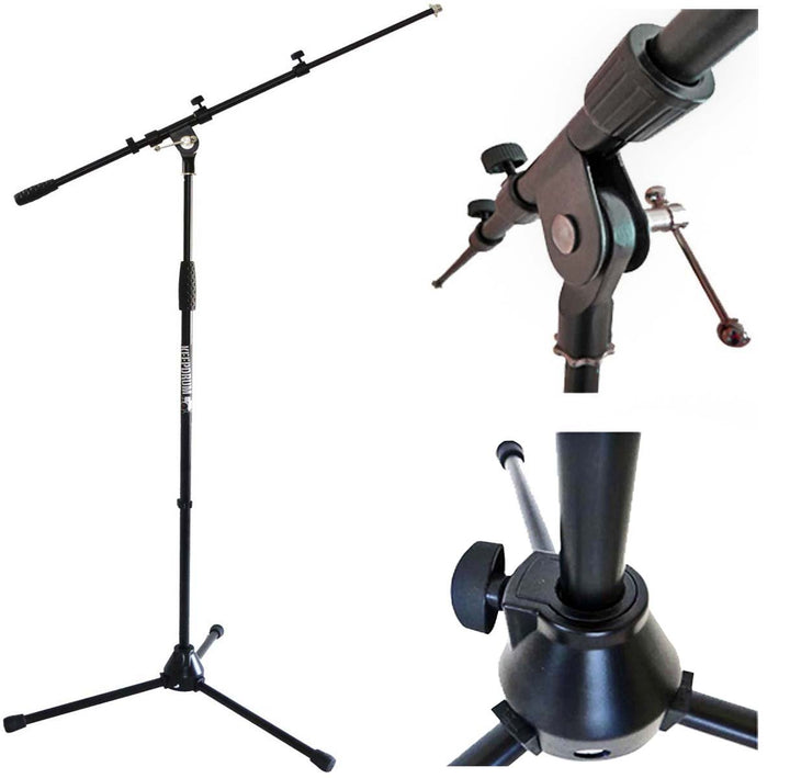keepdrum MS107B Mikrofonständer Mikrofonstativ mit Galgen und Metall-Sockel +++++