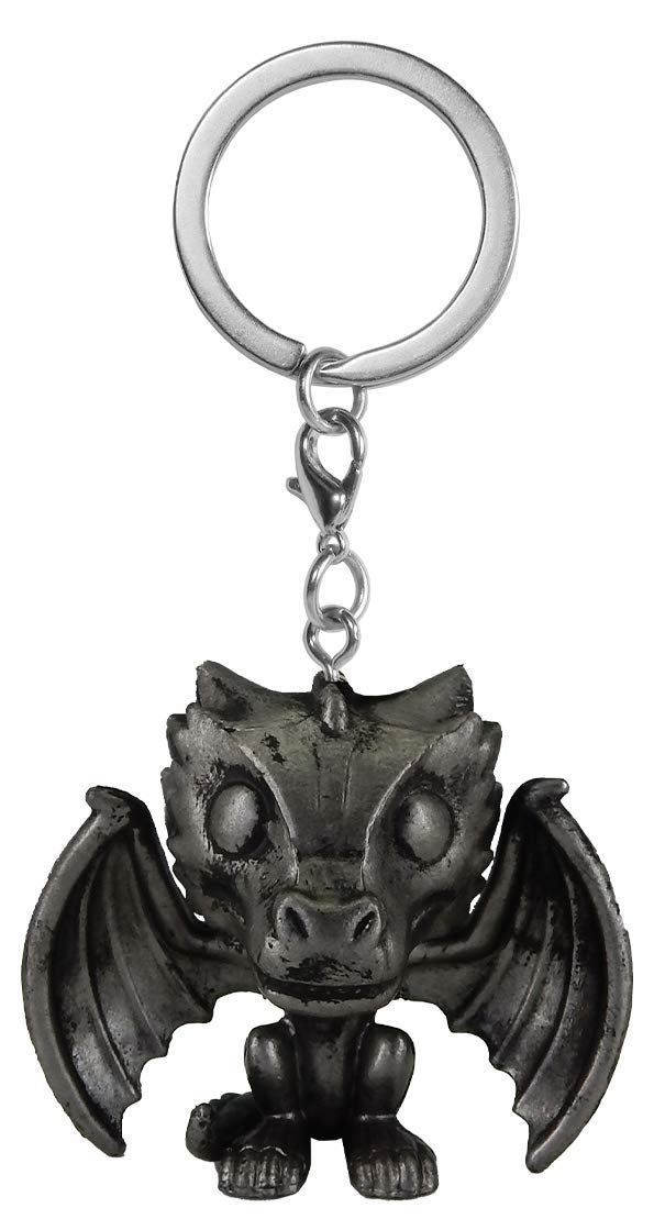 Funko POP! Keychain: GOT - Drogon - (Iron) - Game of Thrones - Neuartiger Schlüsselanhänger - Vinyl-